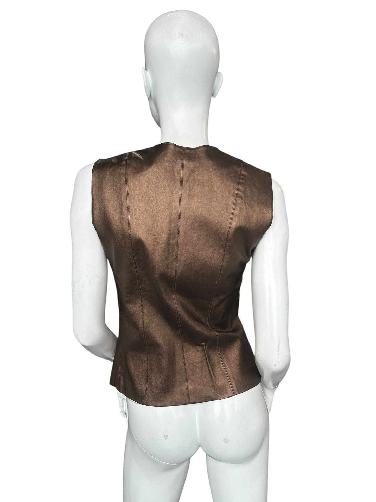 PLEIN SUD LEATHER VEST