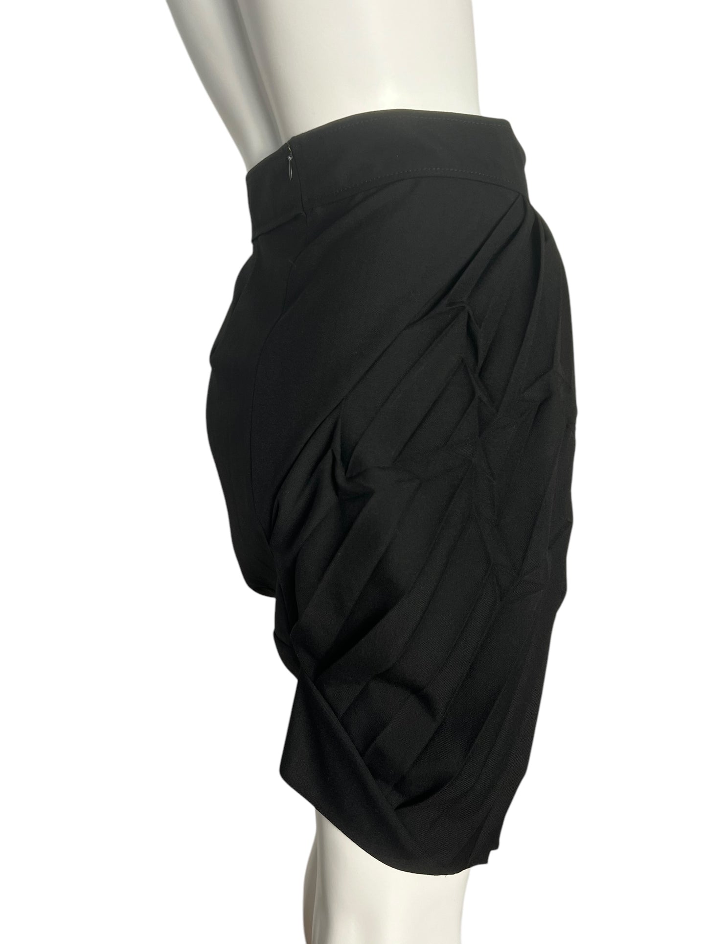 BALENCIAGA F/W 2003 PLEATED ASYMETRICAL SKIRT