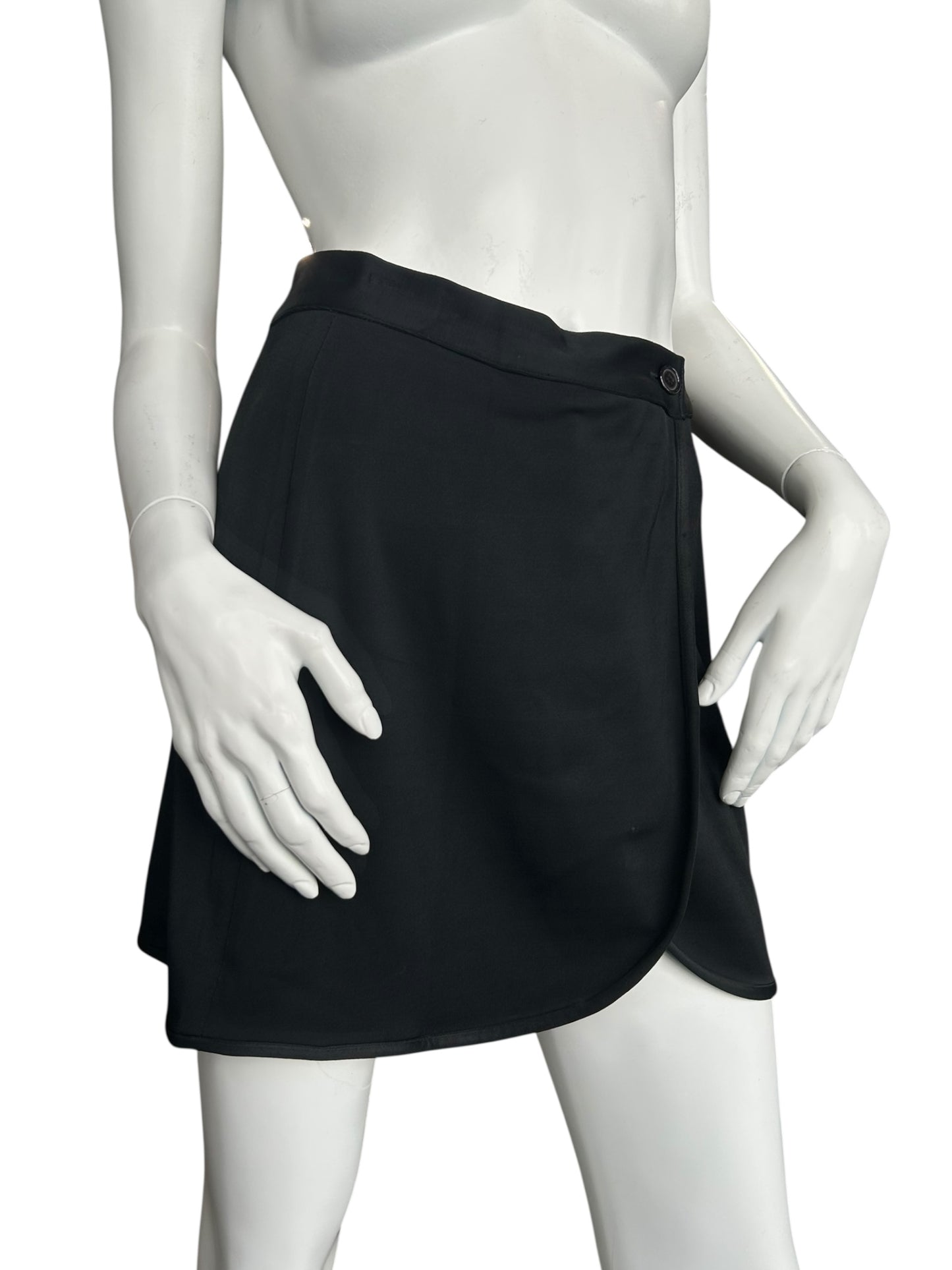 JEAN PAUL GAULTIER BLACK WRAP UP MINI SKIRT