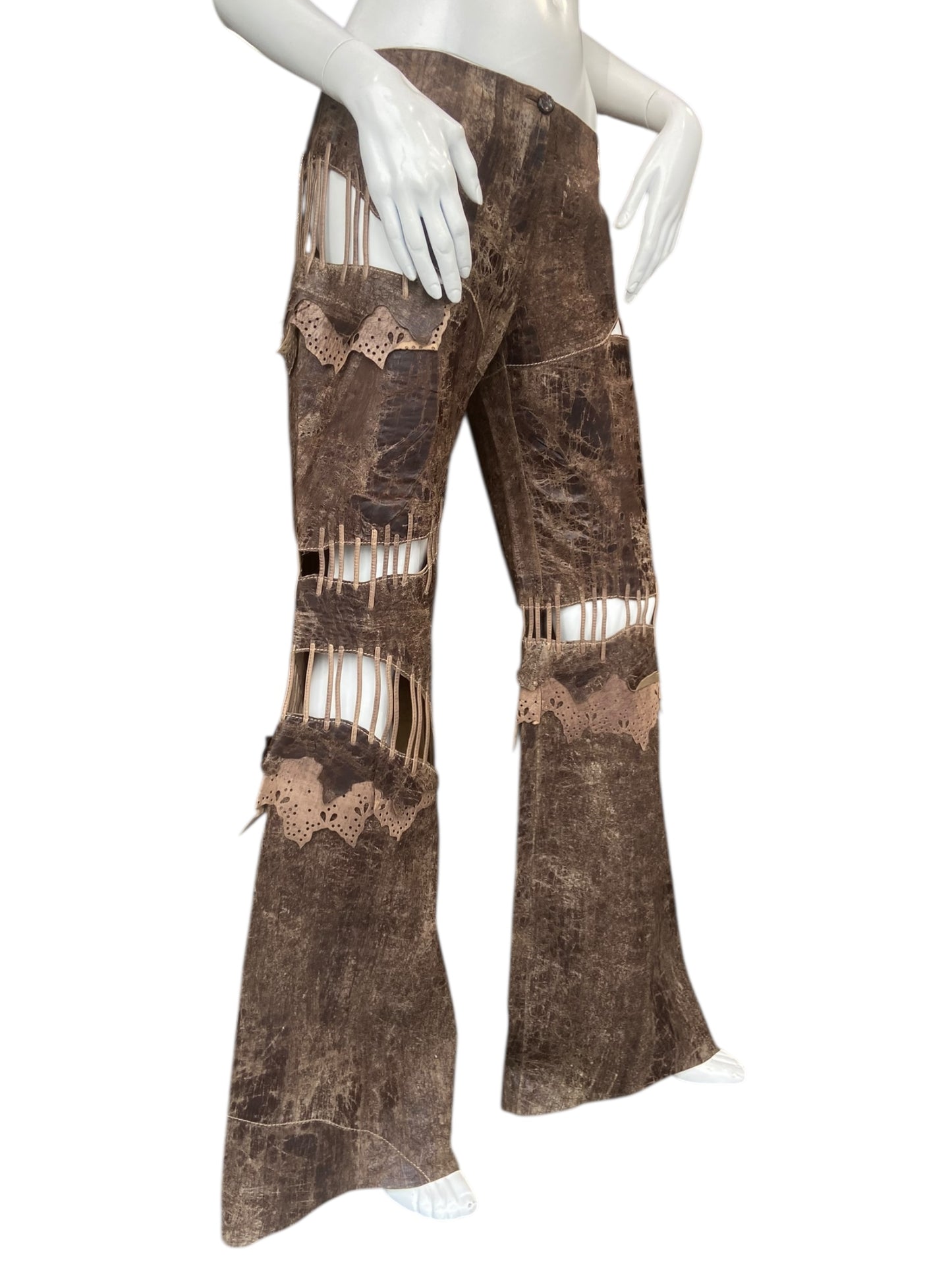 MOROZOV CUT OUT LEATHER PANTS