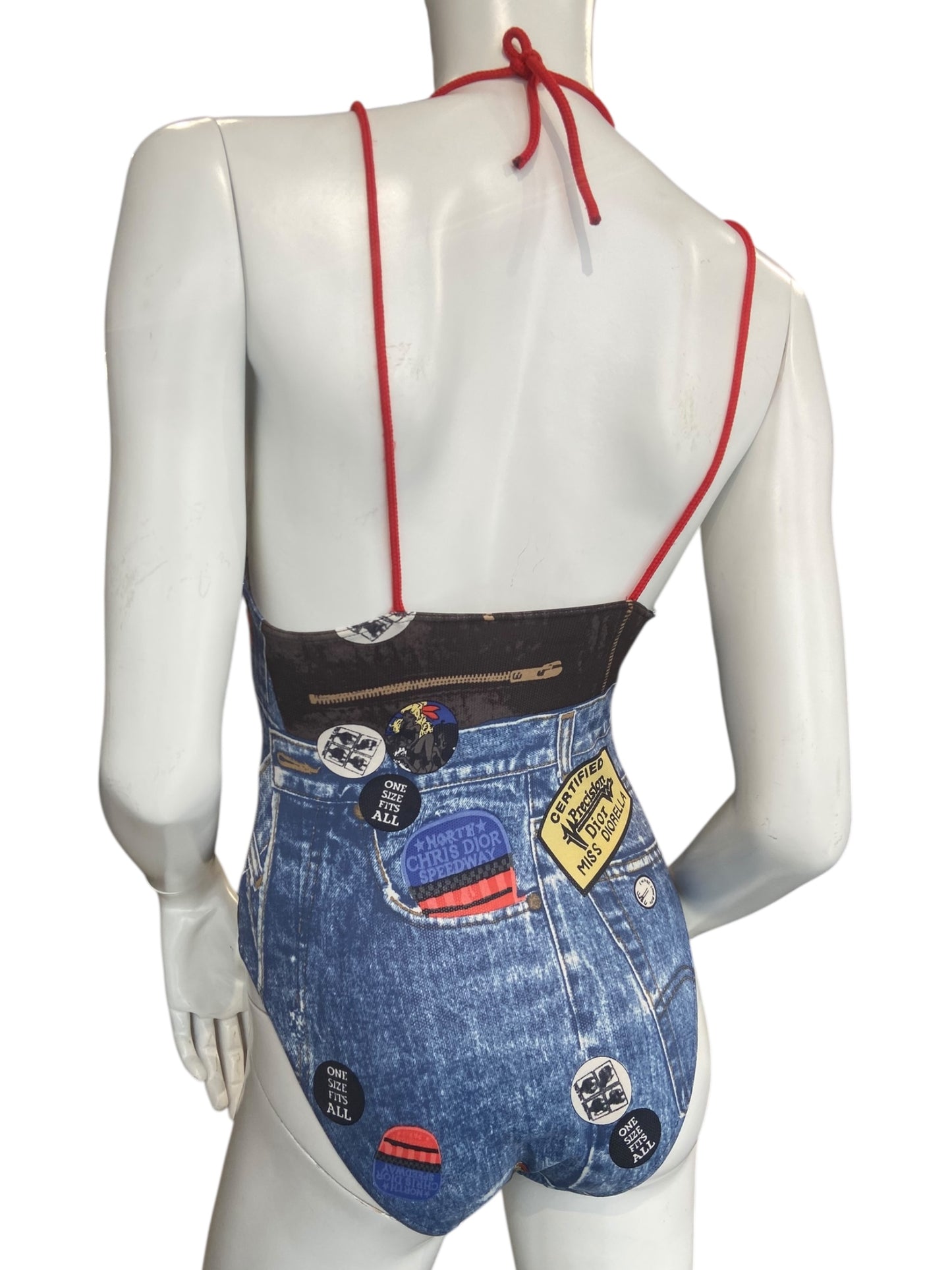 CHRISTIAN DIOR F/W 2001 TROMPE L’ŒIL DENIM SWIMSUIT