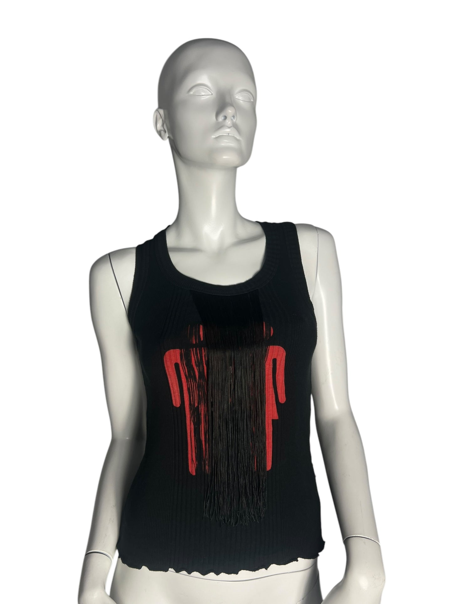 JEAN PAUL GAULTIER 2007 GENDER FRINGE TANK TOP