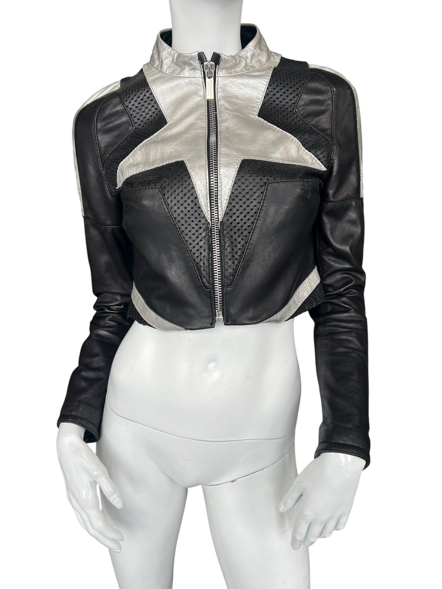 DIRK BIKKEMBERGS SPORT COUTURE LEATHER JACKET