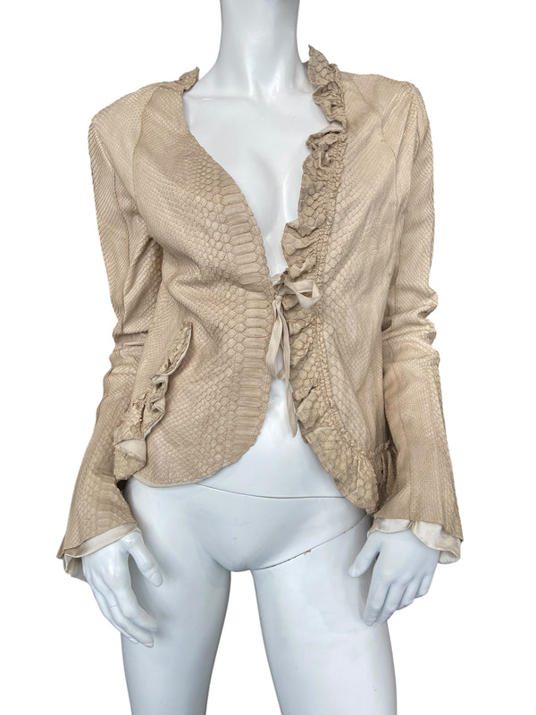 SUSAN STRASSER PYTHON LEATHER JACKET