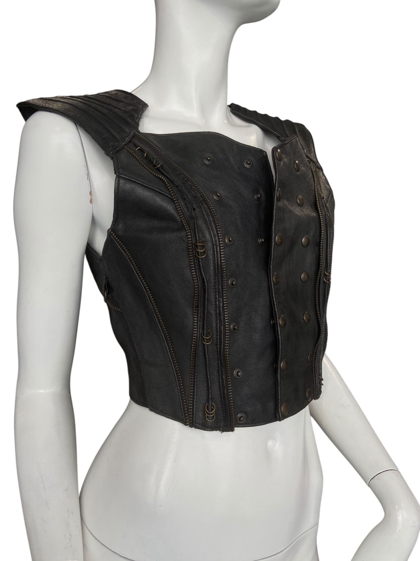 MAD MAF LEATHER TOP