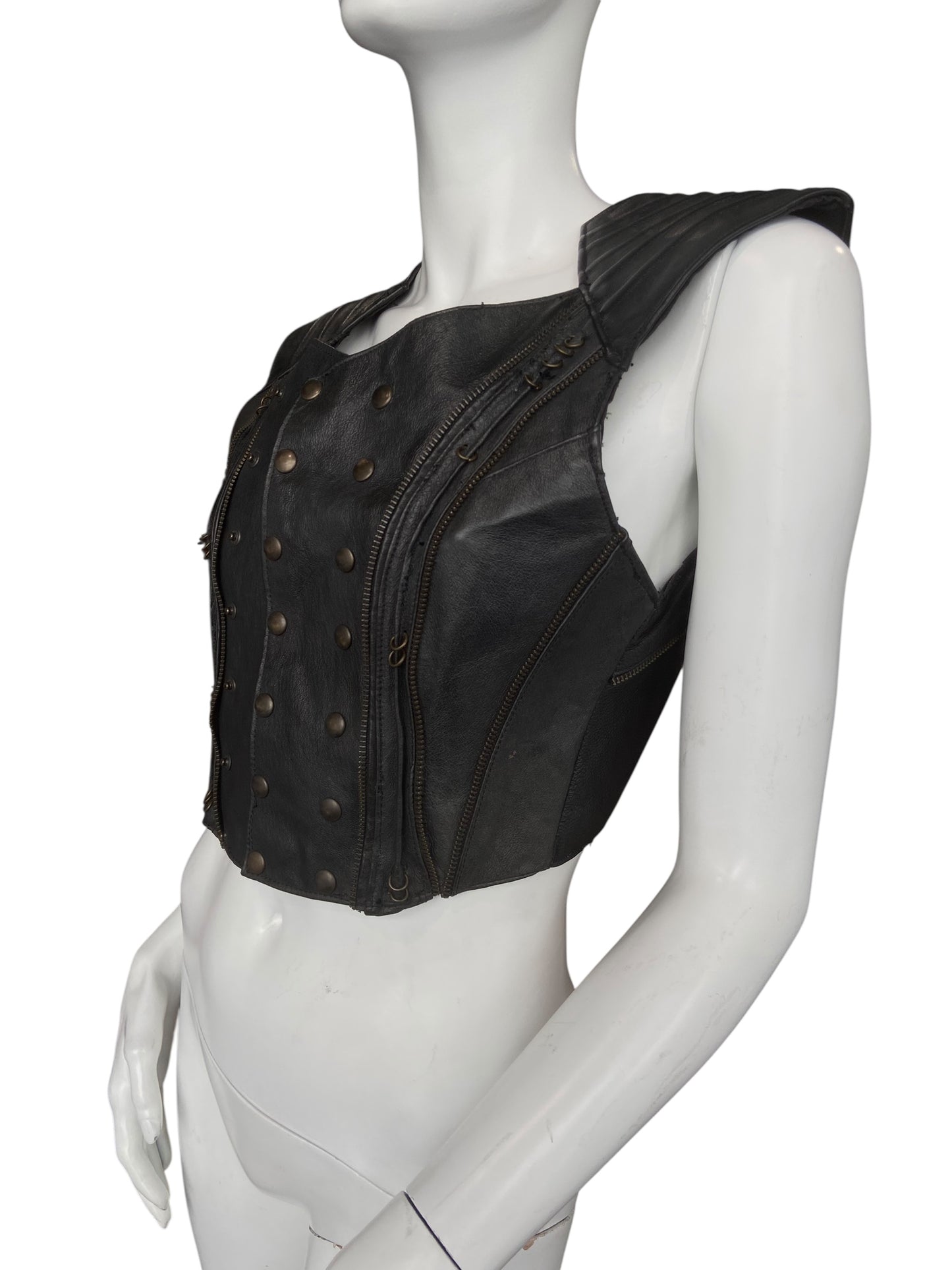 MAD MAF LEATHER TOP