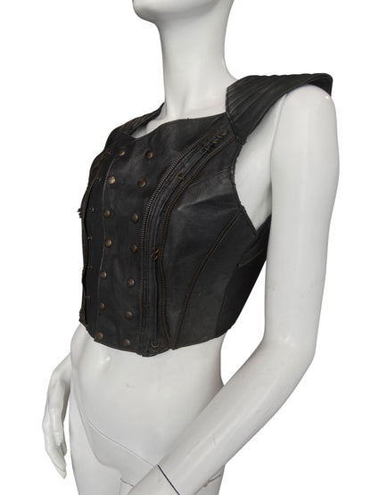 MAD MAF LEATHER TOP