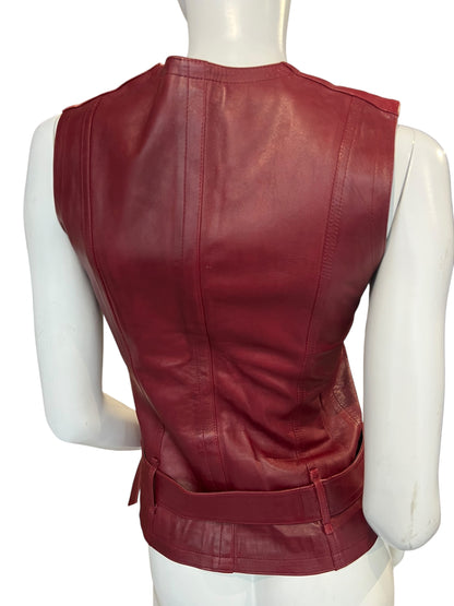 PLEIN SUD LEATHER VEST