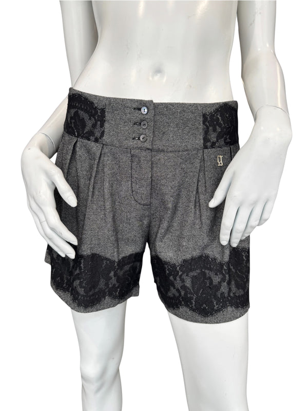 JOHN GALLIANO WOOL LACE SHORTS