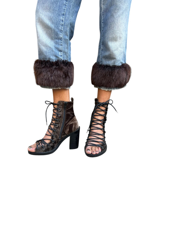 ANN DEMEULEMEESTER SPRING 2009 OPEN BOOTS