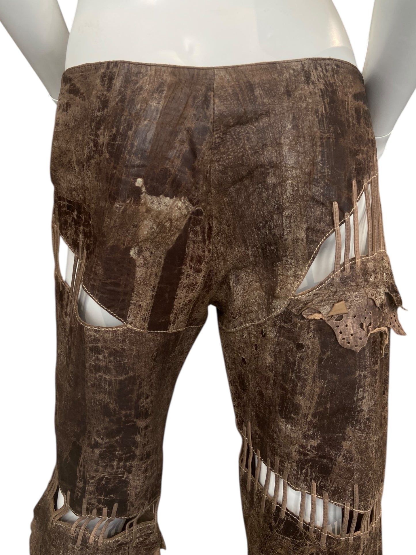 MOROZOV CUT OUT LEATHER PANTS