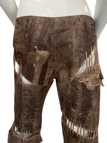 MOROZOV CUT OUT LEATHER PANTS