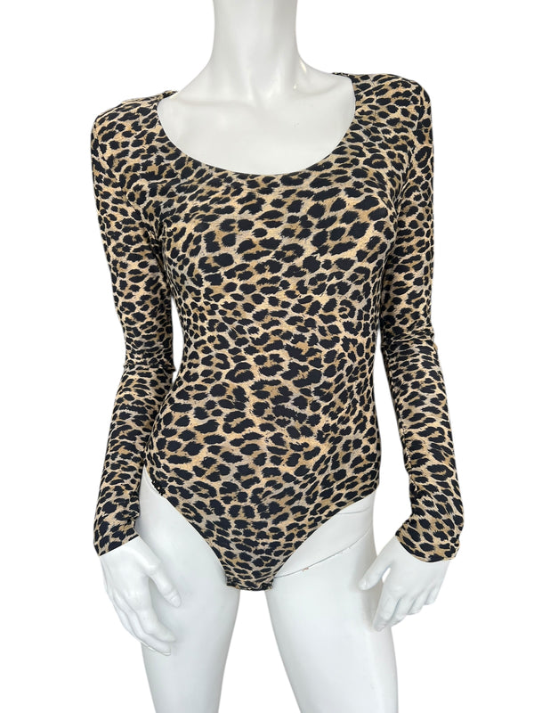 CHRISTIAN DIOR LEOPARD PRINT BODYSUIT