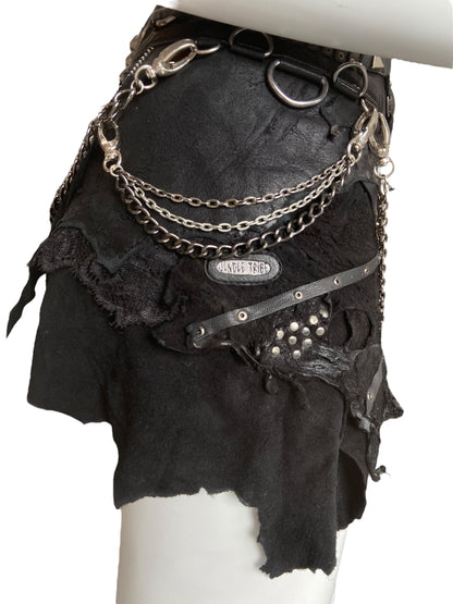VINTAGE LEATHER MINI SKIRT