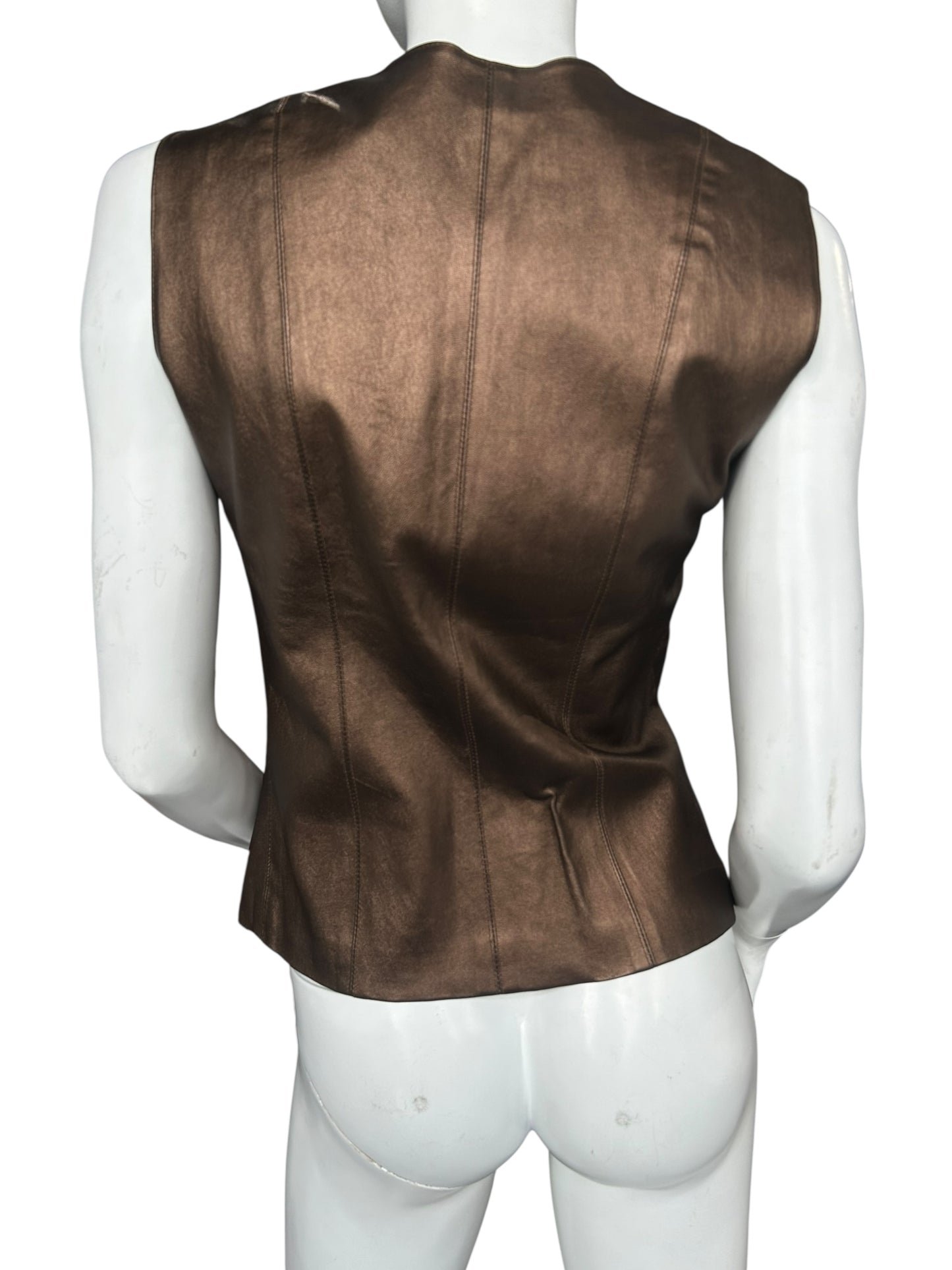 PLEIN SUD LEATHER VEST