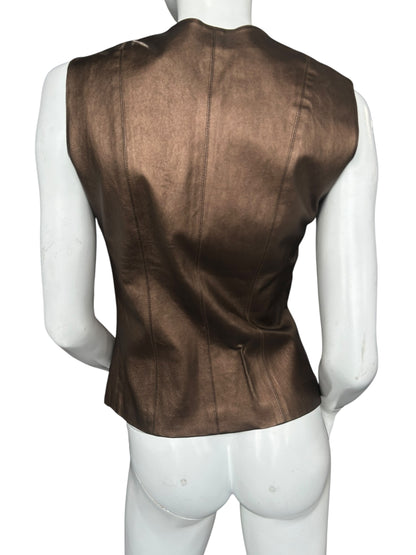PLEIN SUD LEATHER VEST