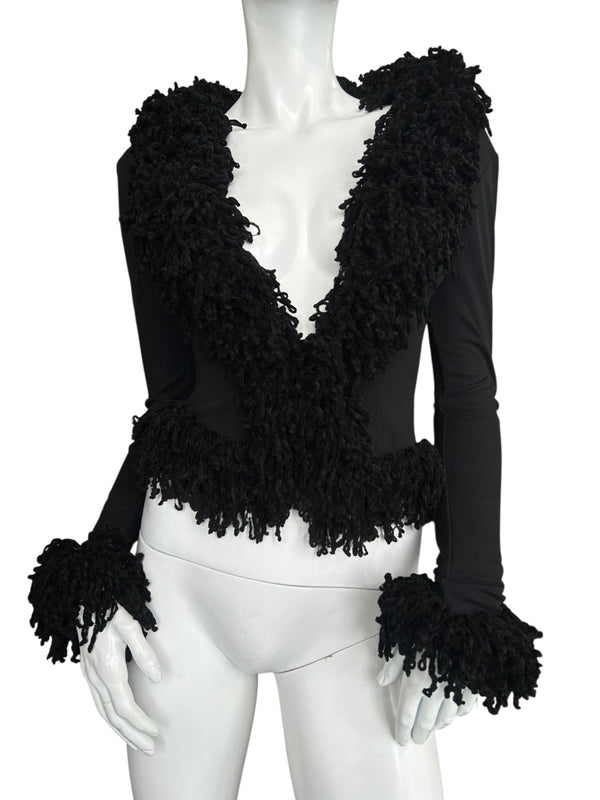 PLEIN SUD F/W 1994 VELVET CARDIGAN