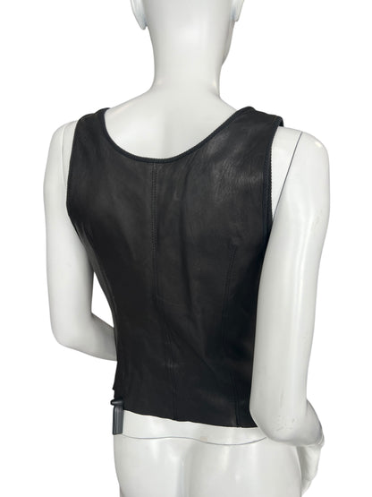 PLEIN SUD LEATHER VEST