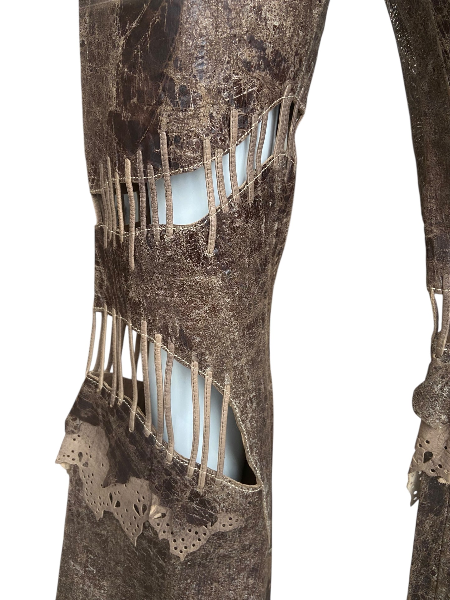 MOROZOV CUT OUT LEATHER PANTS