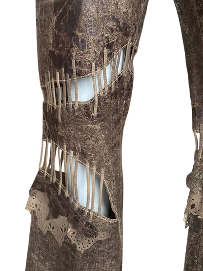 MOROZOV CUT OUT LEATHER PANTS