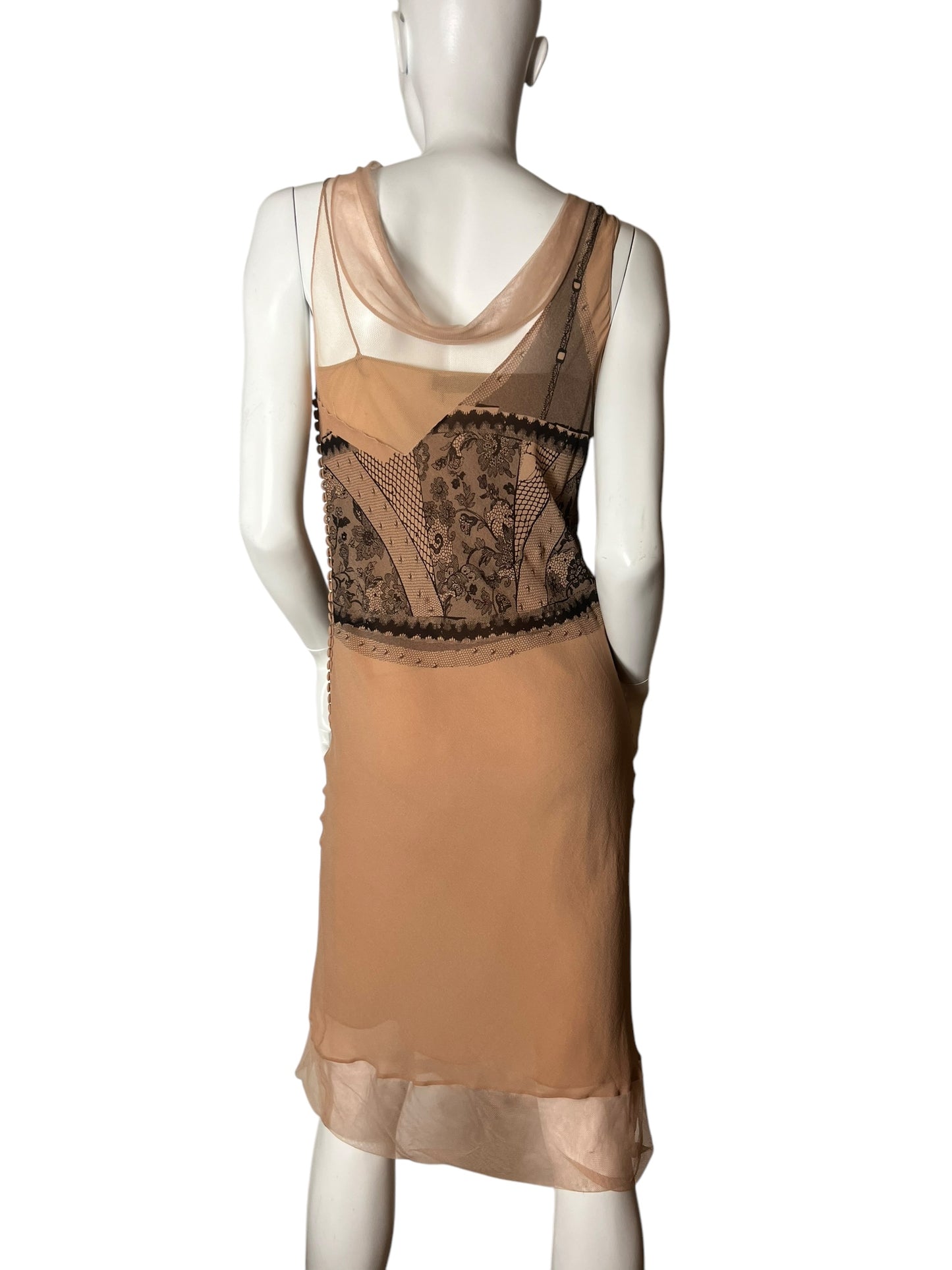 CHRISTIAN DIOR S/S 2006 SILK PRINT DRESS