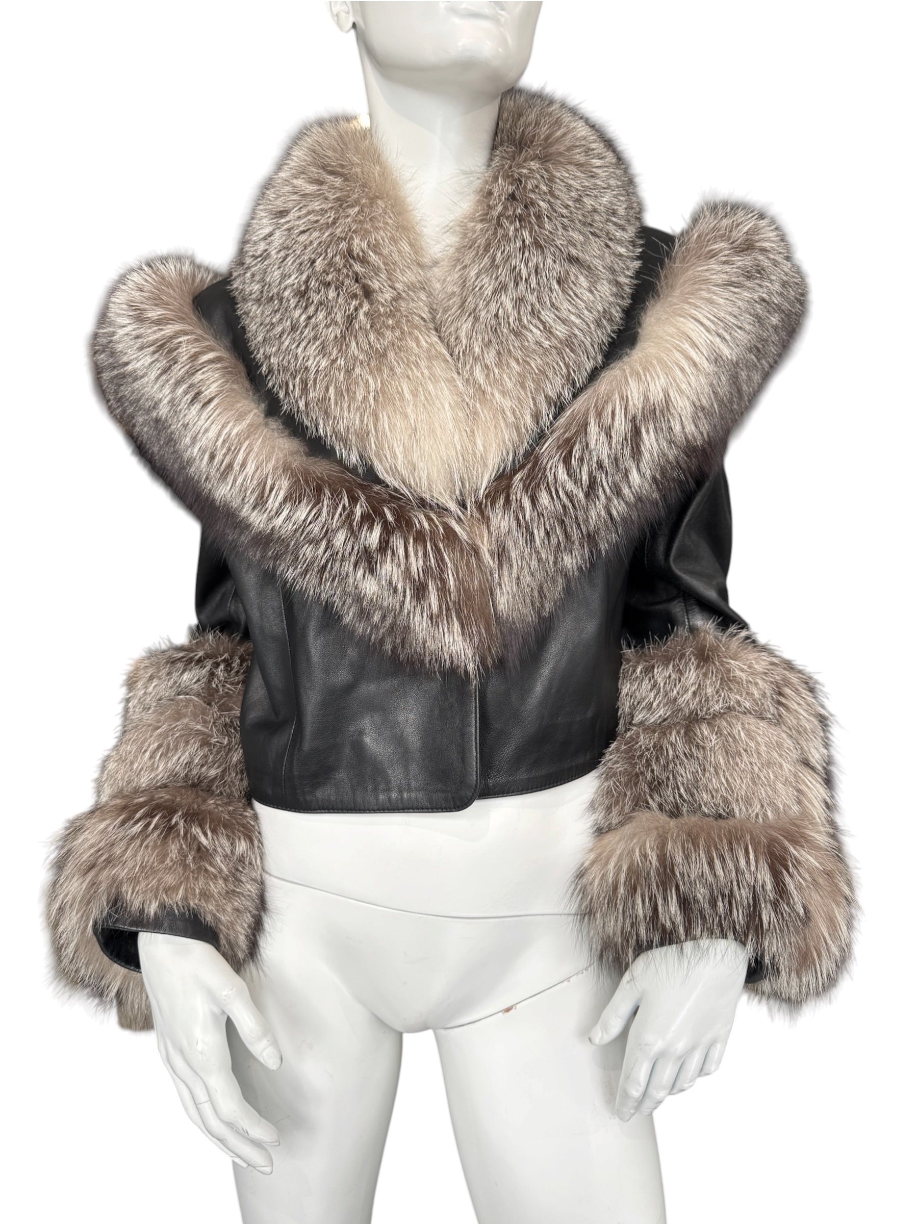 VINTAGE LEATHER FUR JACKET