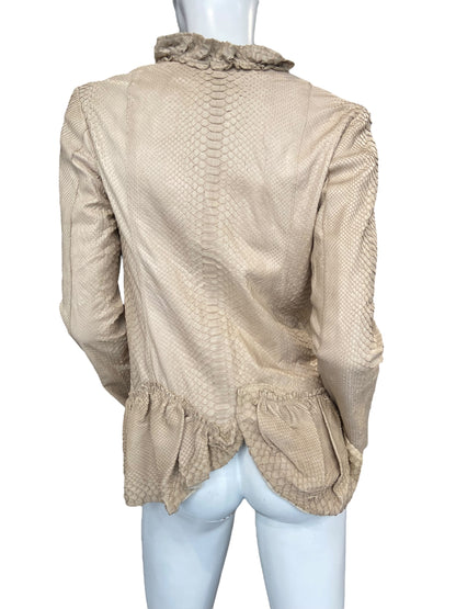 SUSAN STRASSER PYTHON LEATHER JACKET