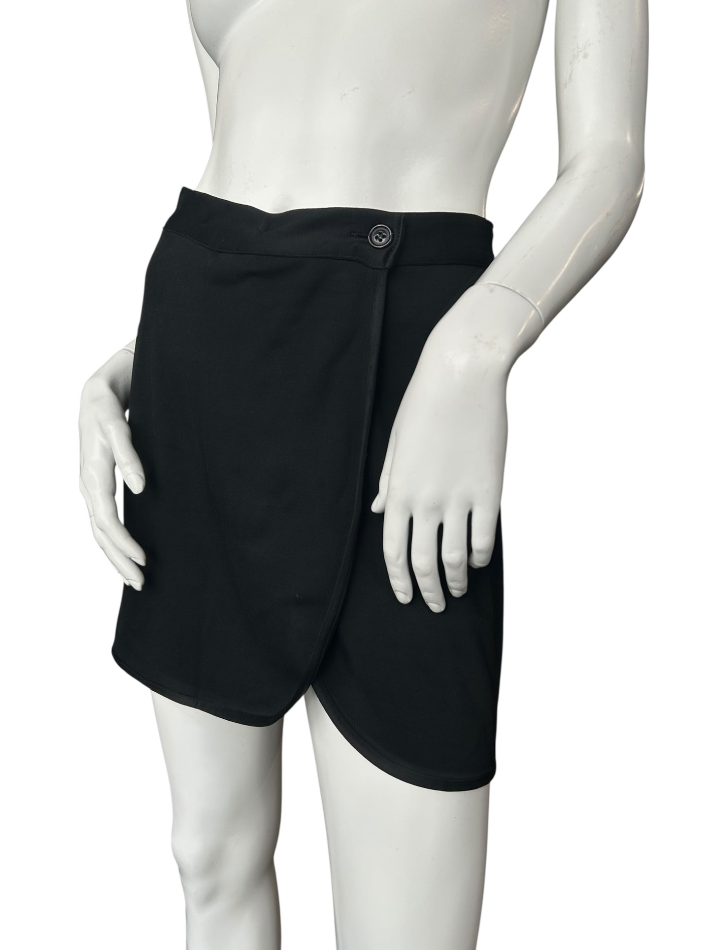 JEAN PAUL GAULTIER BLACK WRAP UP MINI SKIRT