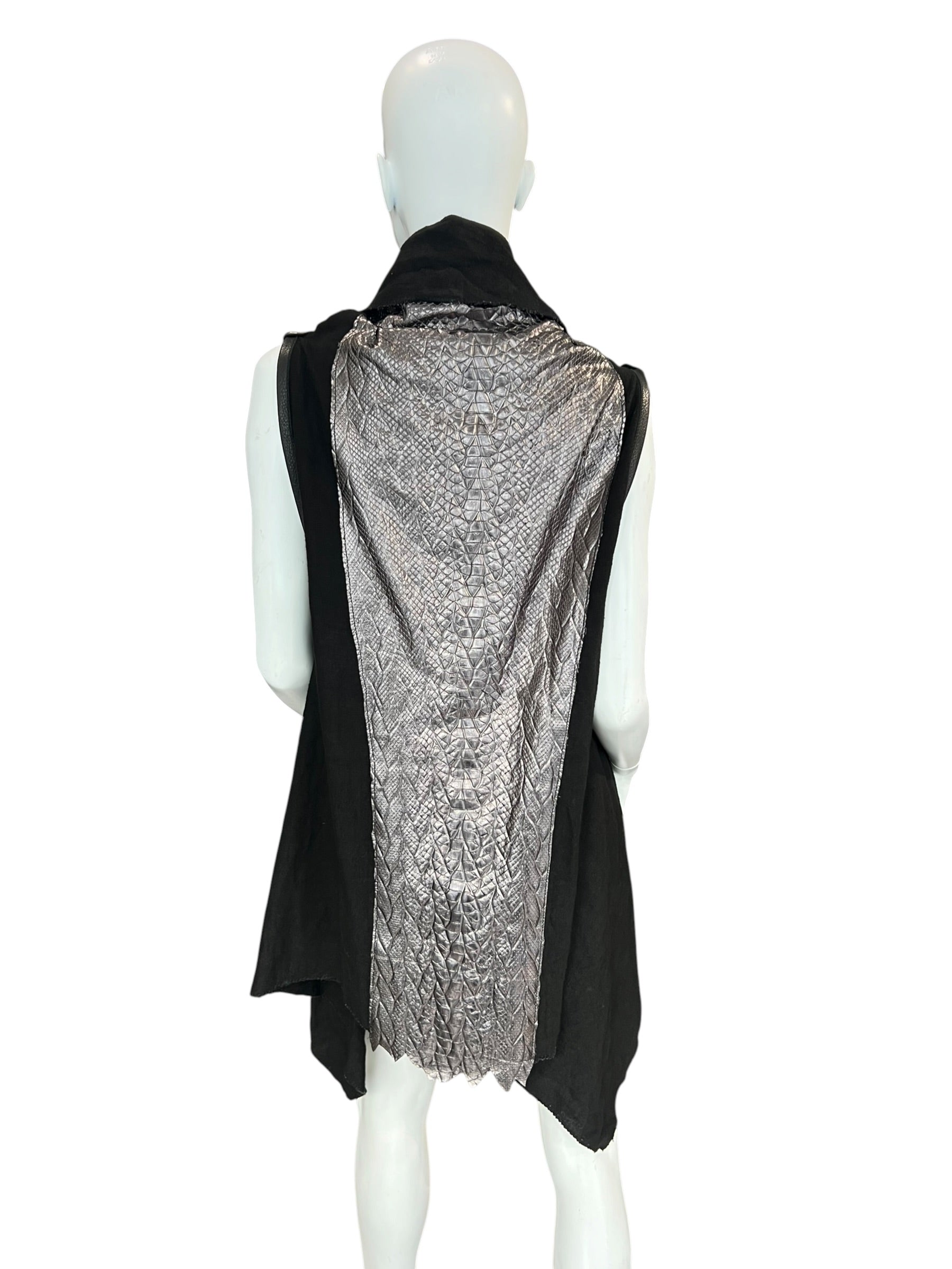 SIMONA TAGLIAFERRI S/S 2013 PYTHON & LINEN VEST