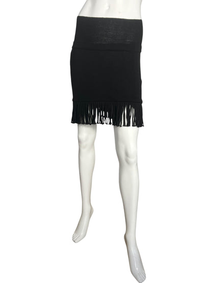 AQUA GIRL WOOL FRINGES SKIRT