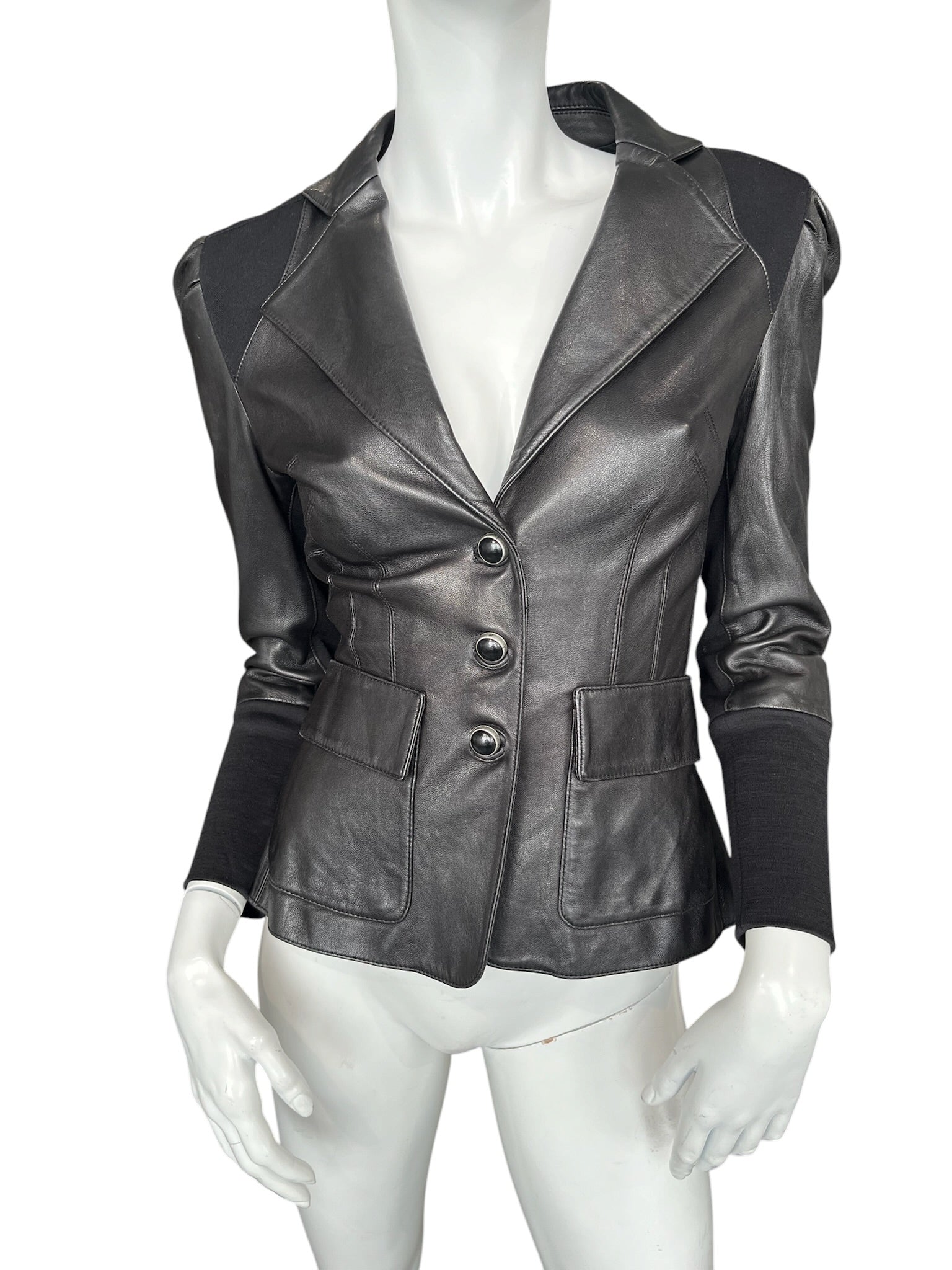 DIANE VON FÜRSTENBERG LEATHER BLAZER