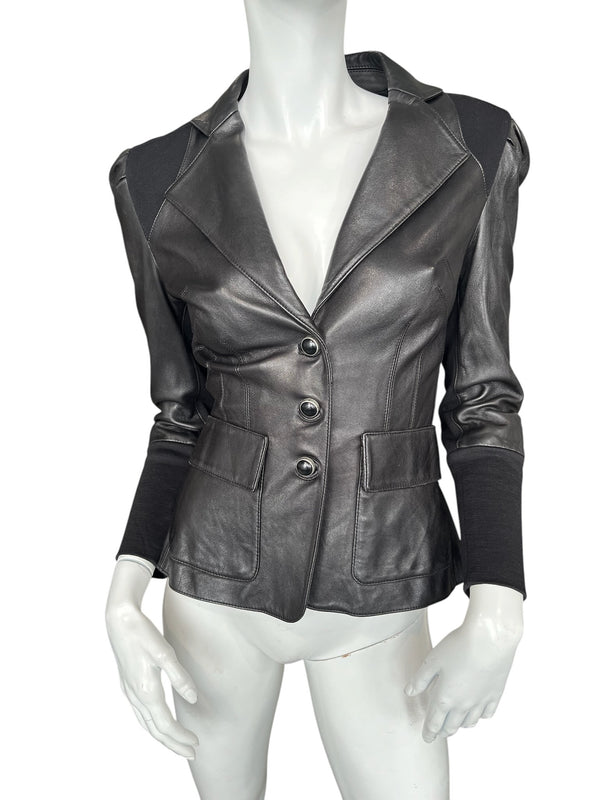DIANE VON FÜRSTENBERG LEATHER BLAZER