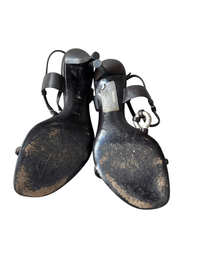 PRADA LEATHER HEELS