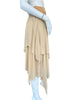 Thumbnail for PATRIZIA PEPPE SILK & LEATHER SKIRT