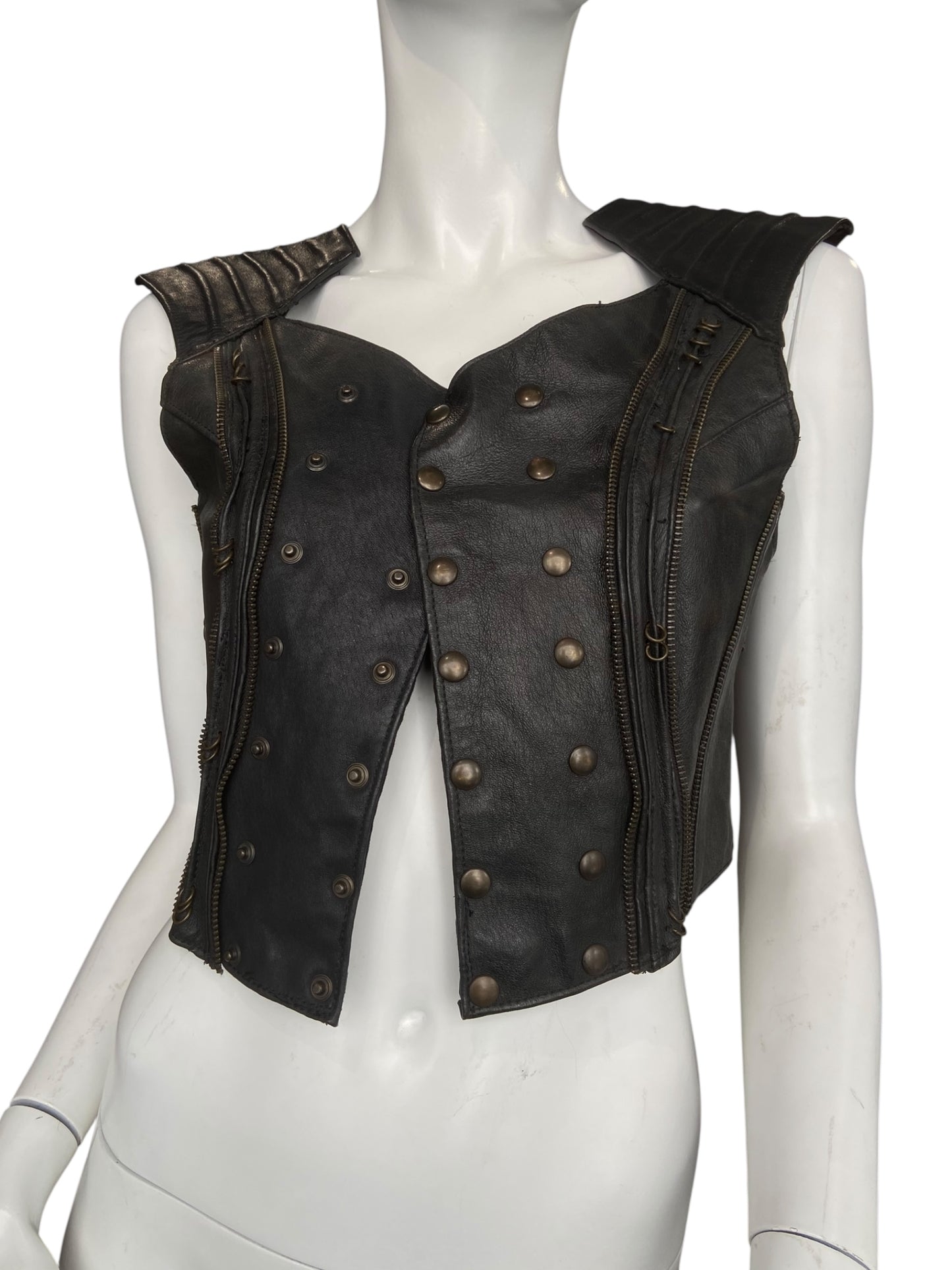 MAD MAF LEATHER TOP