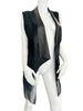 Thumbnail for ELIE TAHARI LEATHER & SILK VEST
