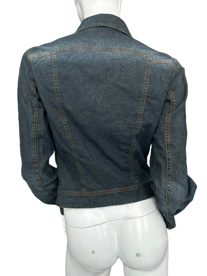PLEIN SUD DENIM RUCHED JACKET