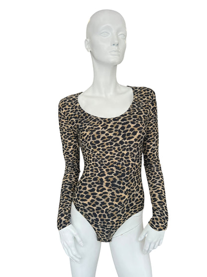 CHRISTIAN DIOR LEOPARD PRINT BODYSUIT