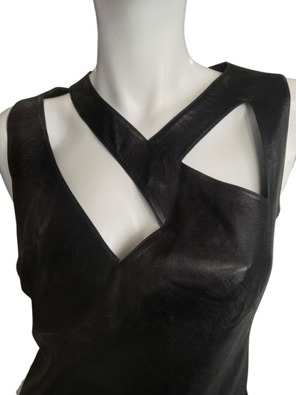 PLEIN SUD LEATHER TOP