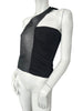 Thumbnail for ASYMETRICAL COLLAR LEATHER TOP