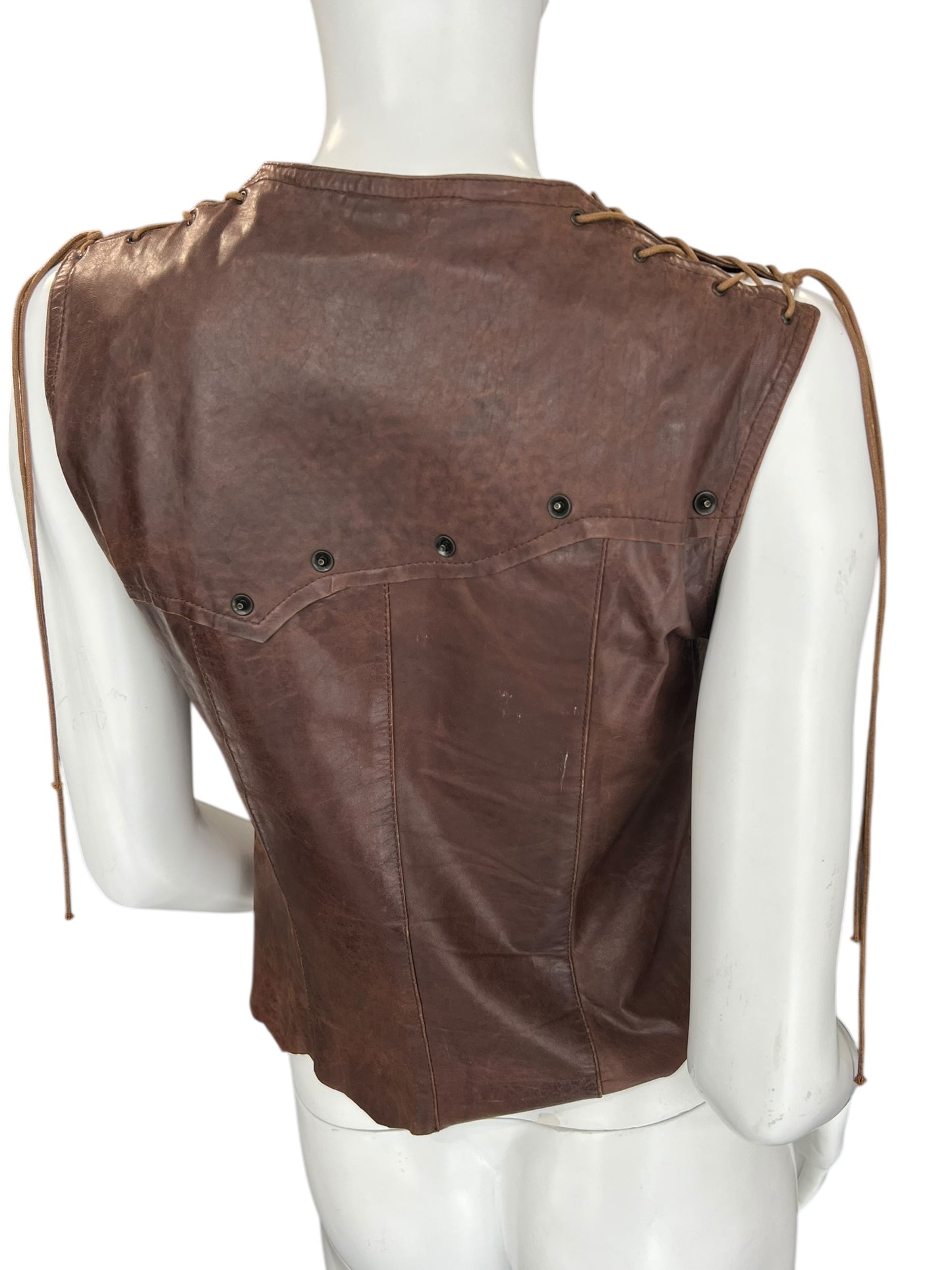 PLEIN SUD LEATHER TOP