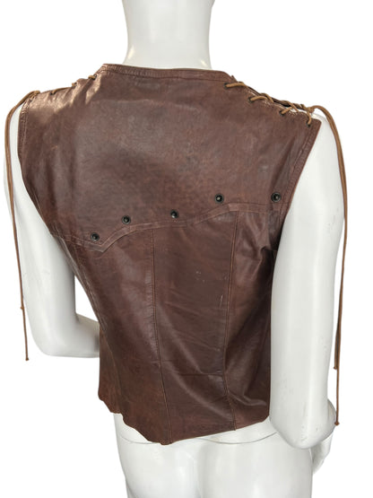 PLEIN SUD LEATHER TOP