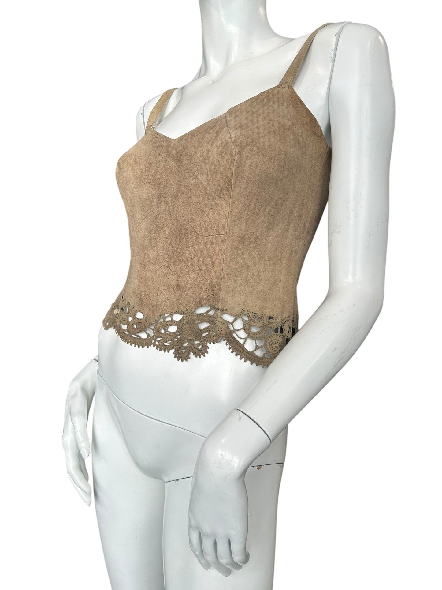 MARIELLA BURANI LEATHER CORSET TOP