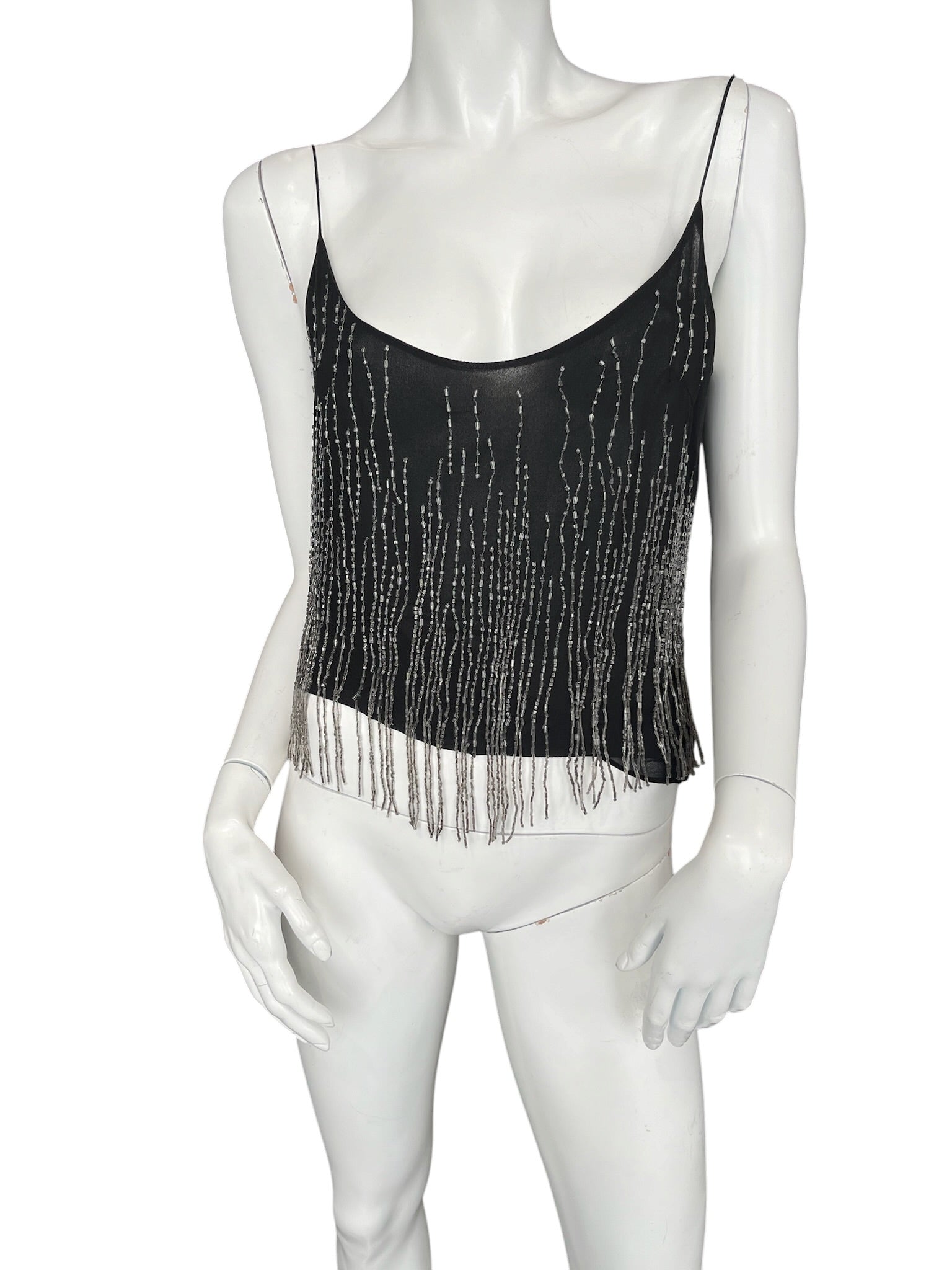 PLEIN SUD S/S 2000 SILK BEADED TANK TOP