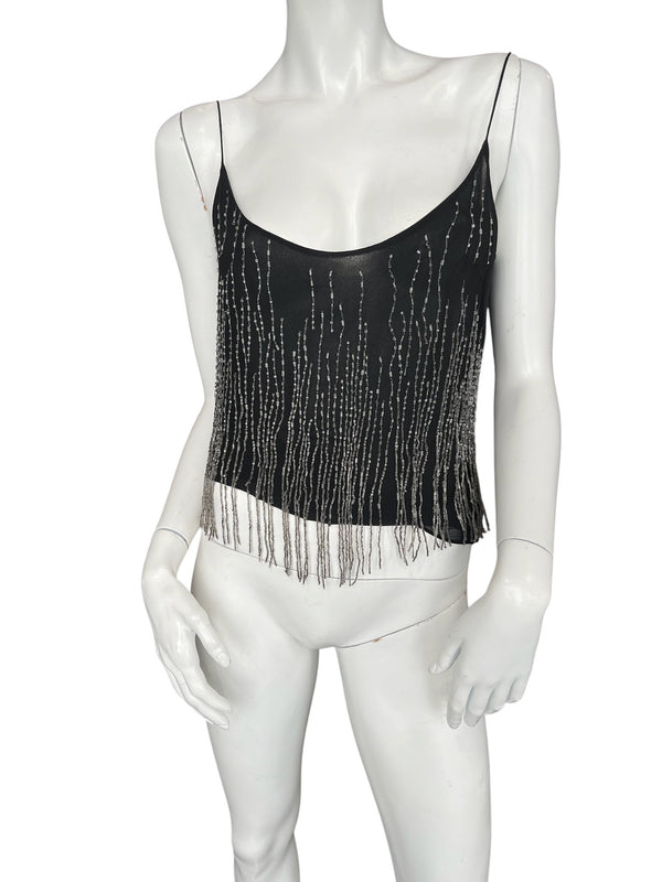 PLEIN SUD S/S 2000 SILK BEADED TANK TOP