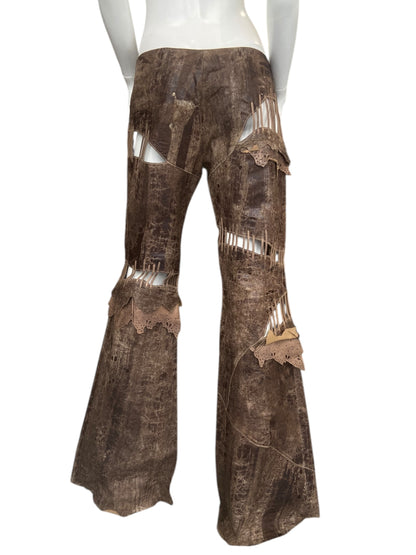 MOROZOV CUT OUT LEATHER PANTS