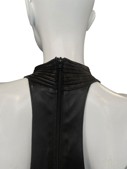 JITROIS LEATHER SILK TOP