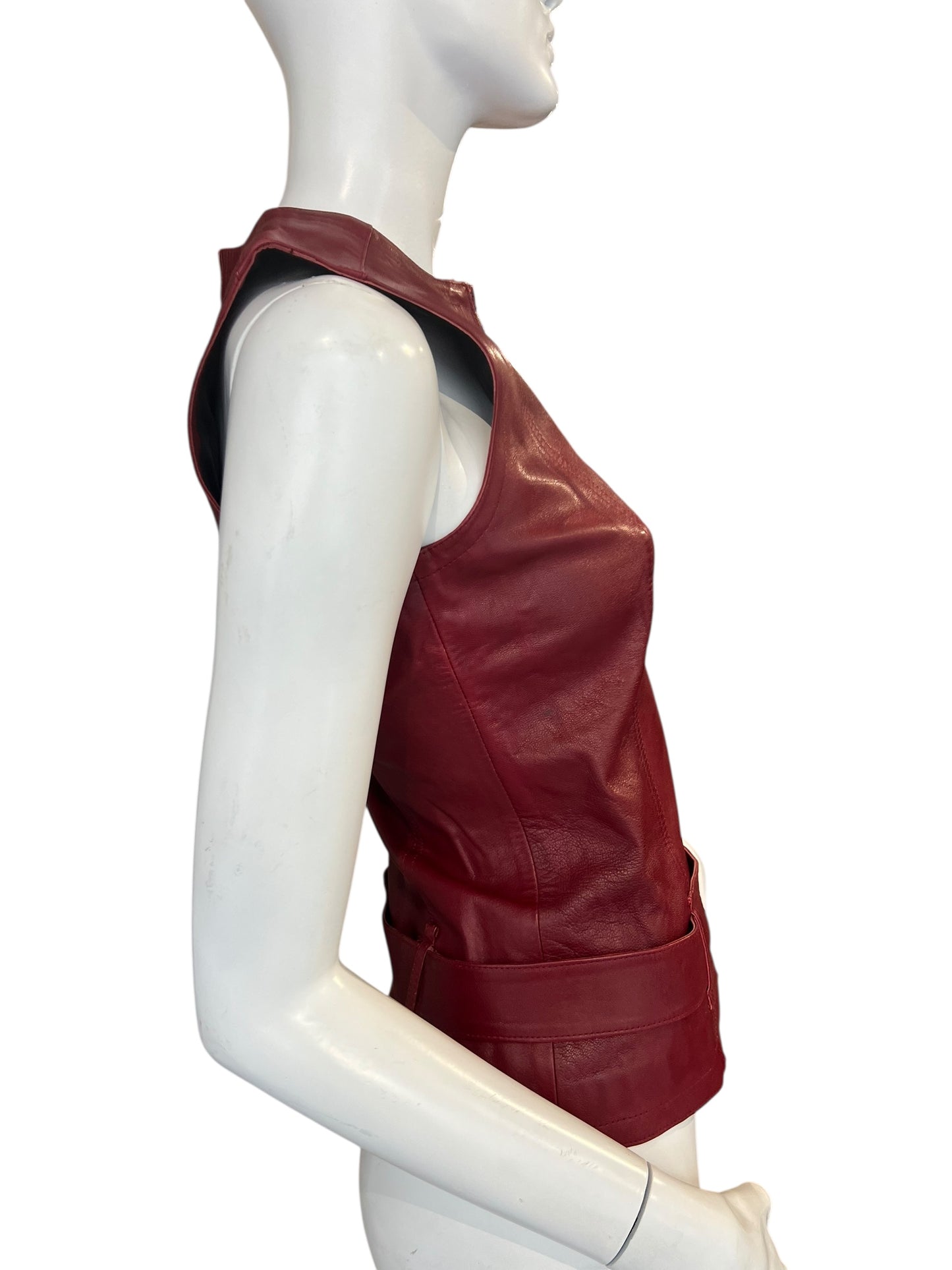 PLEIN SUD LEATHER VEST