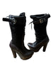Thumbnail for MIU MIU LEATHER WEDGE BOOTS