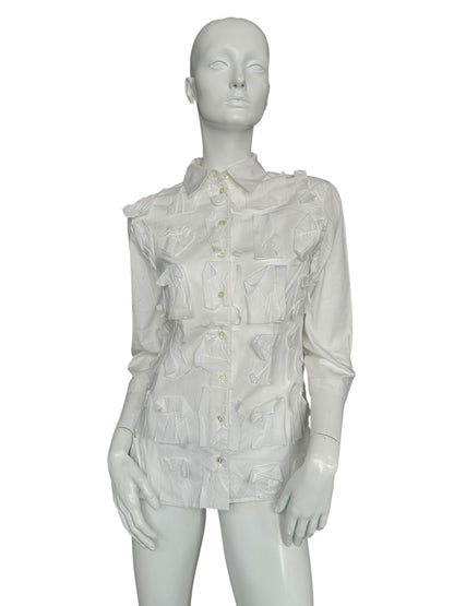 ANNE FONTAINE PATCHED UP COTTON SHIRT